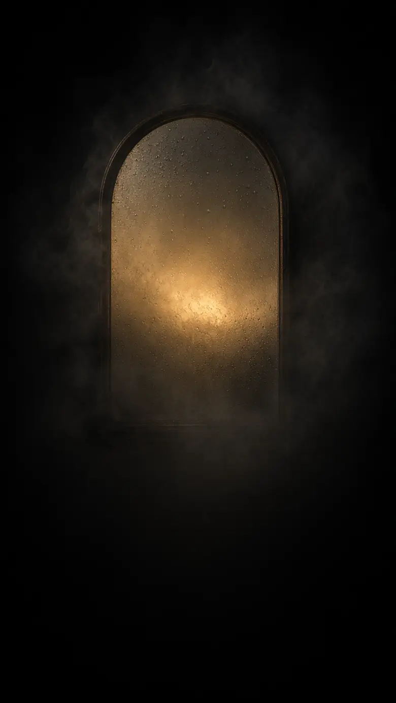 김 서린 거울